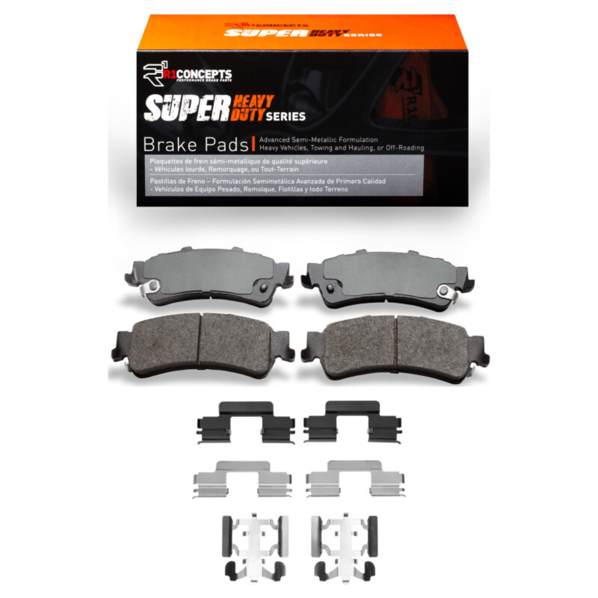 Picture of R1 03-07 Chevrolet Silverado 1500 Classic Rear Super Duty Pads & Hardware Kit