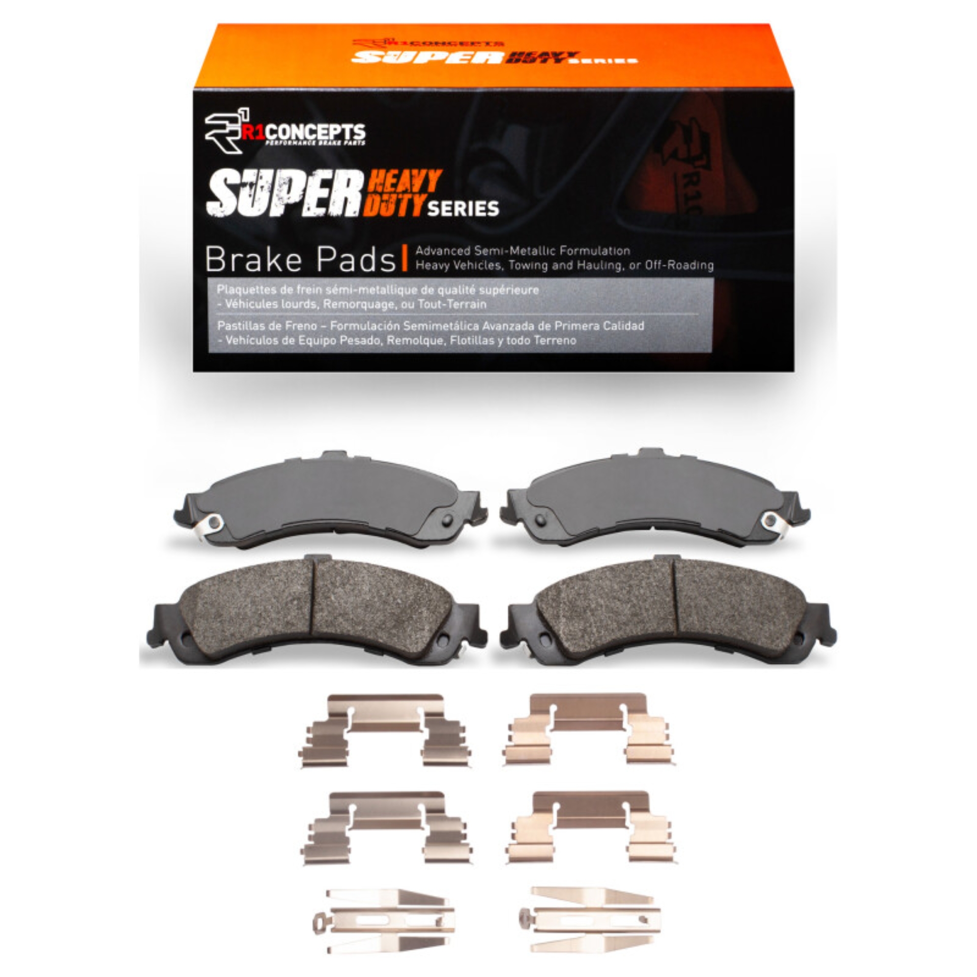 Picture of R1 00-06 Cadillac Escalade Rear Super Duty Pads & Hardware Kit