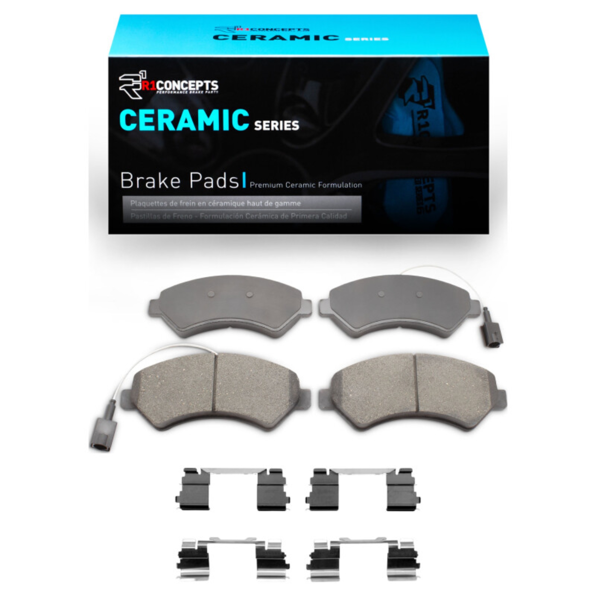 Picture of R1 14-25 Ram Promaster EV Front Ceramic Pads & Hardware Kit
