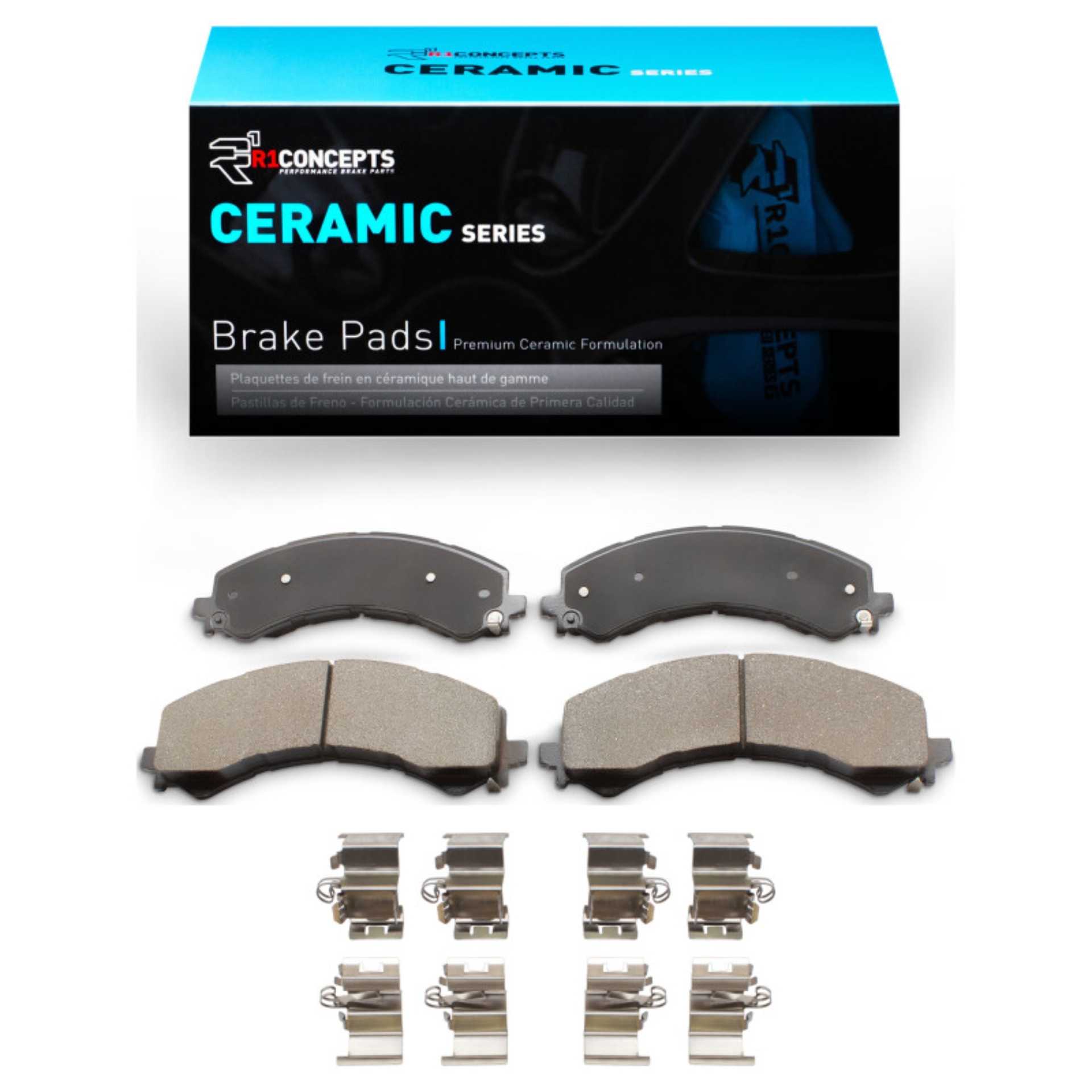 Picture of R1 21-25 Chevrolet Express 3500 Rear Ceramic Pads & Hardware Kit