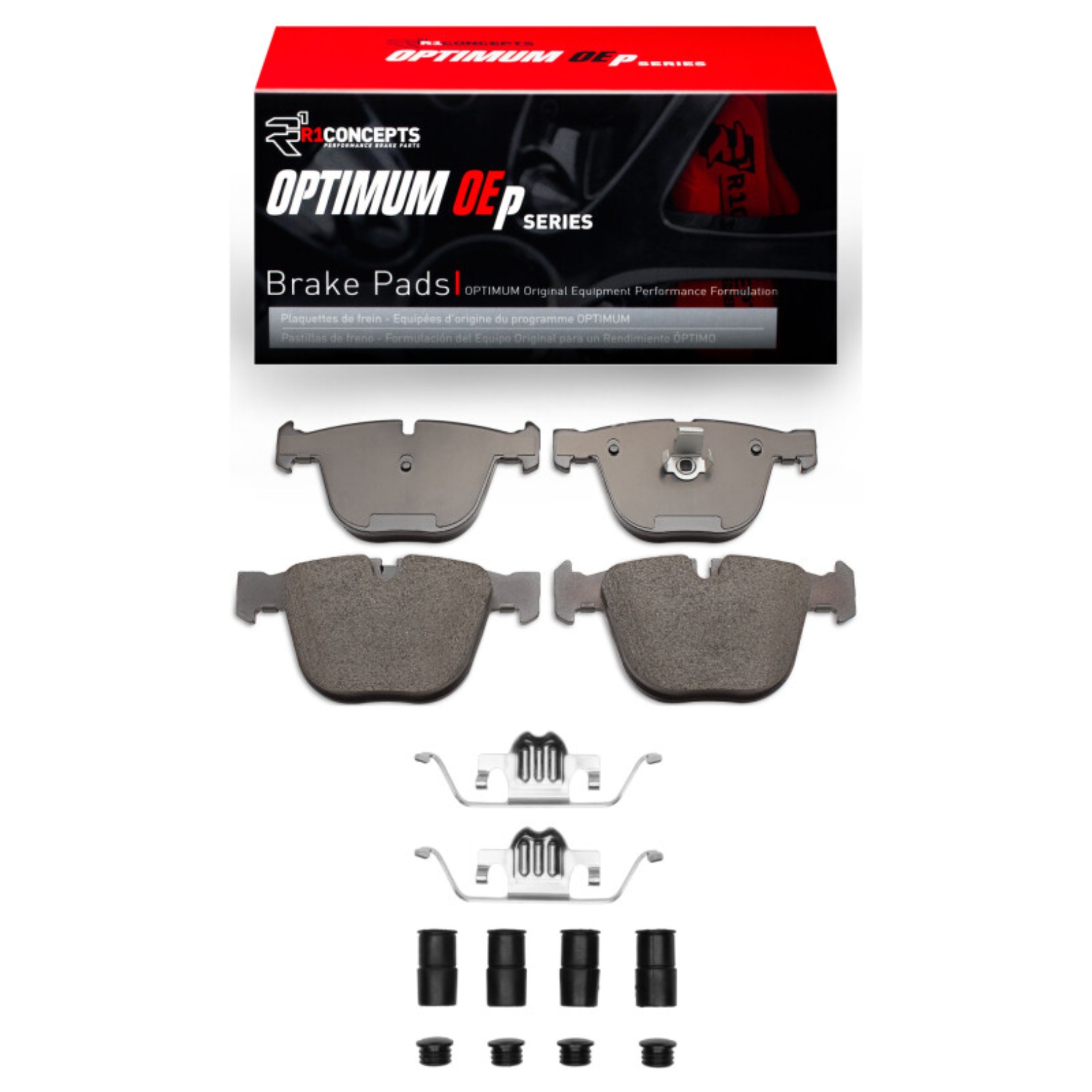 Picture of R1 10-19 BMW X6 Rear Optimum OE Pads & Hardware Kit