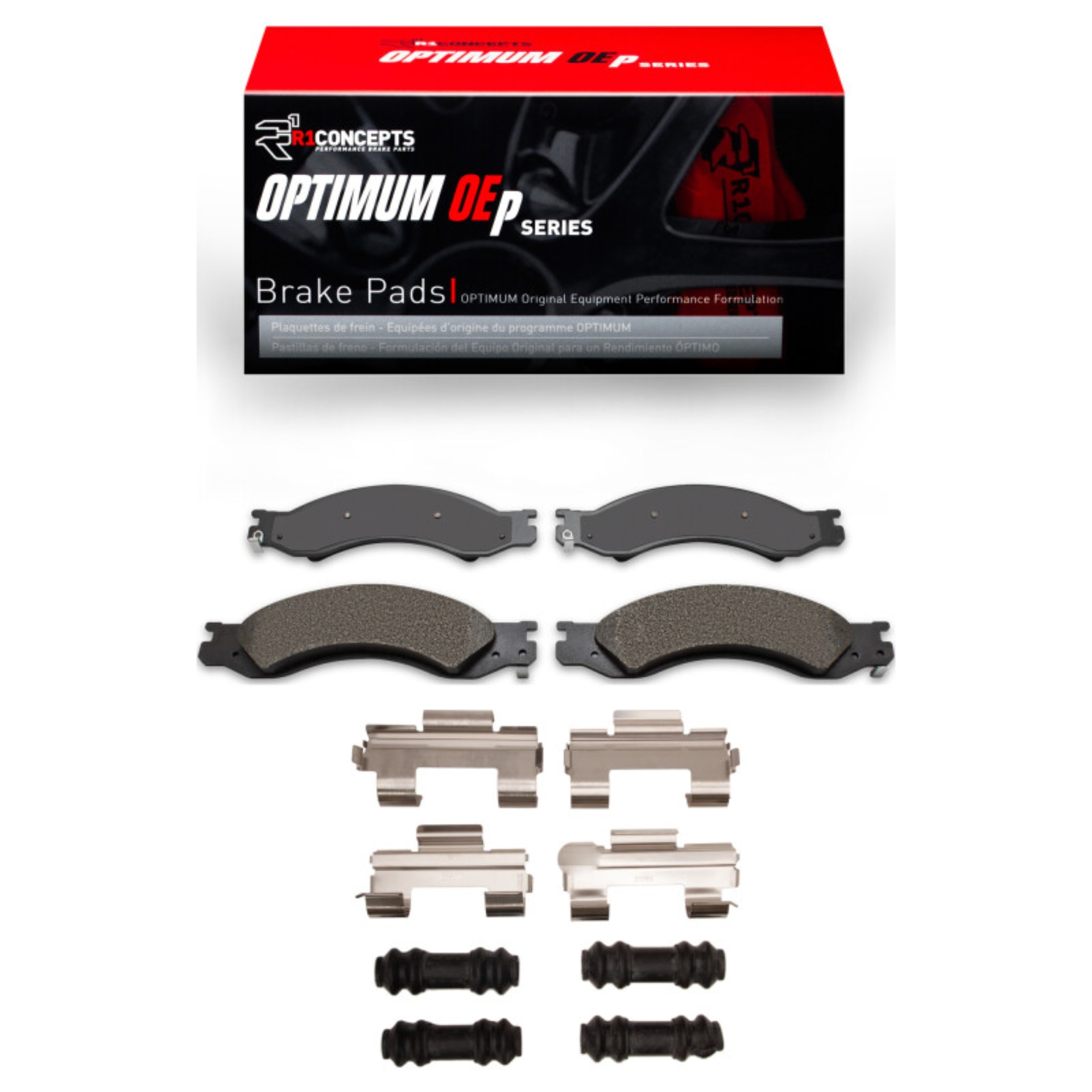 Picture of R1 04-10 Chevrolet C4500 Kodiak Rear Optimum OE Pads & Hardware Kit