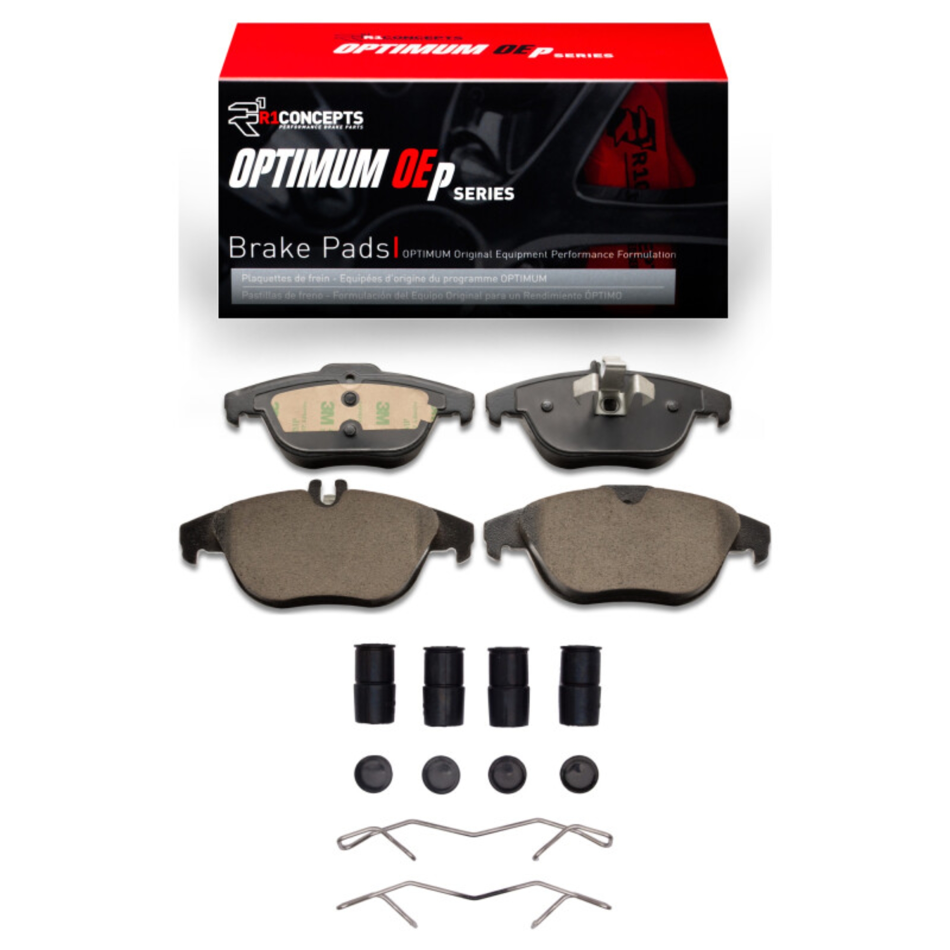 Picture of R1 10-17 Mercedes-Benz E400 Rear Optimum OE Pads & Hardware Kit