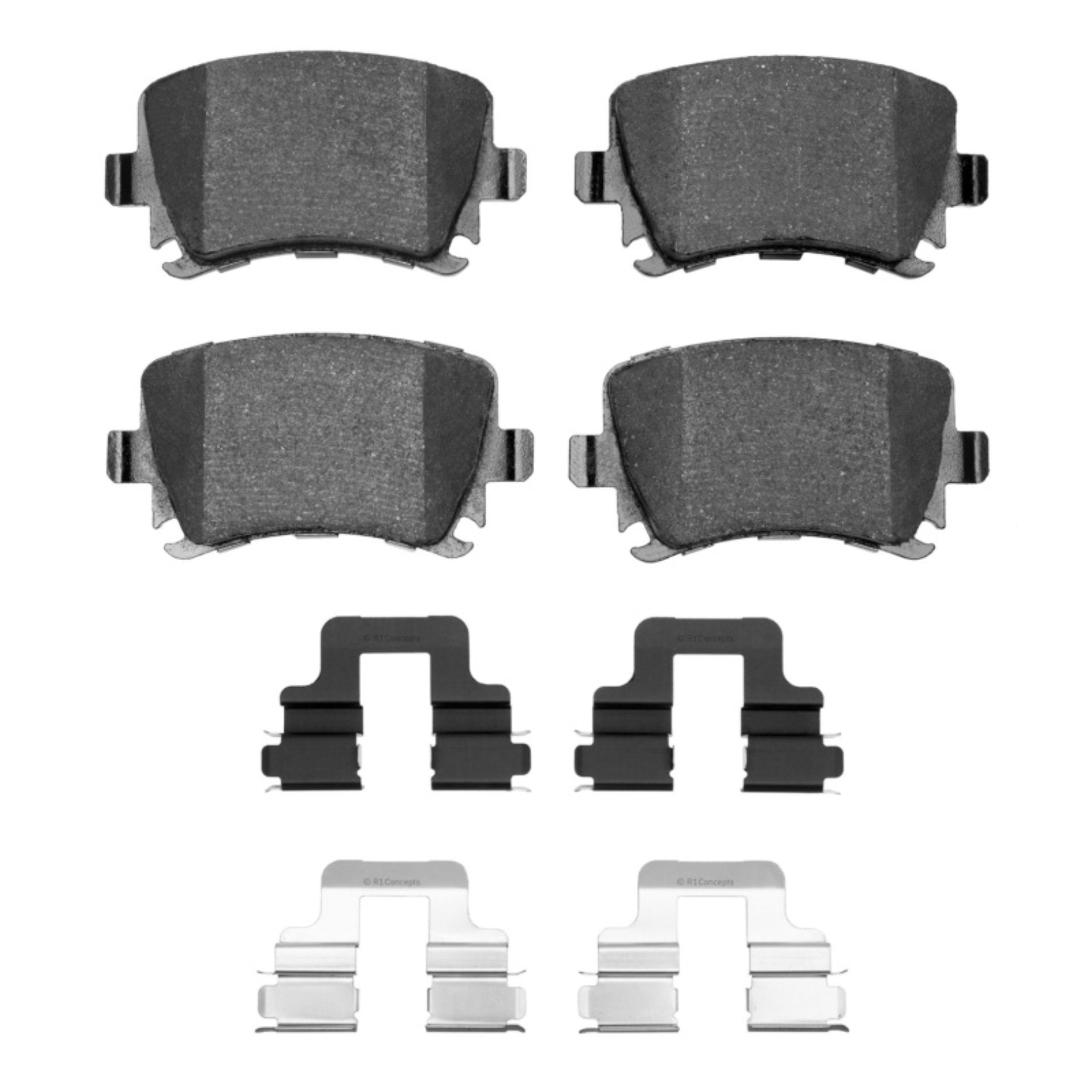 Picture of R1 00-18 Audi A3 Quattro Rear Euro Ceramic Pads & Hardware Kit