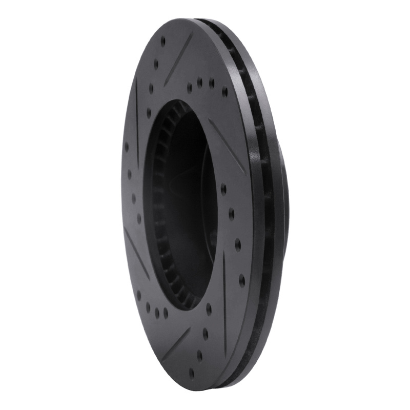 Picture of R1 99-07 Suzuki Esteem Front Right Drilled & Slotted Black Brake Rotor