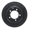 Picture of R1 -23 Porsche Cayenne Rear Right Drilled & Slotted Black Brake Rotor