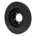 Picture of R1 10-24 Audi RS e-Tron GT Right Front Drilled & Slotted Black Brake Rotor