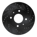 Picture of R1 01-03 Hyundai Sonata Front Right Drilled & Slotted Black Brake Rotor