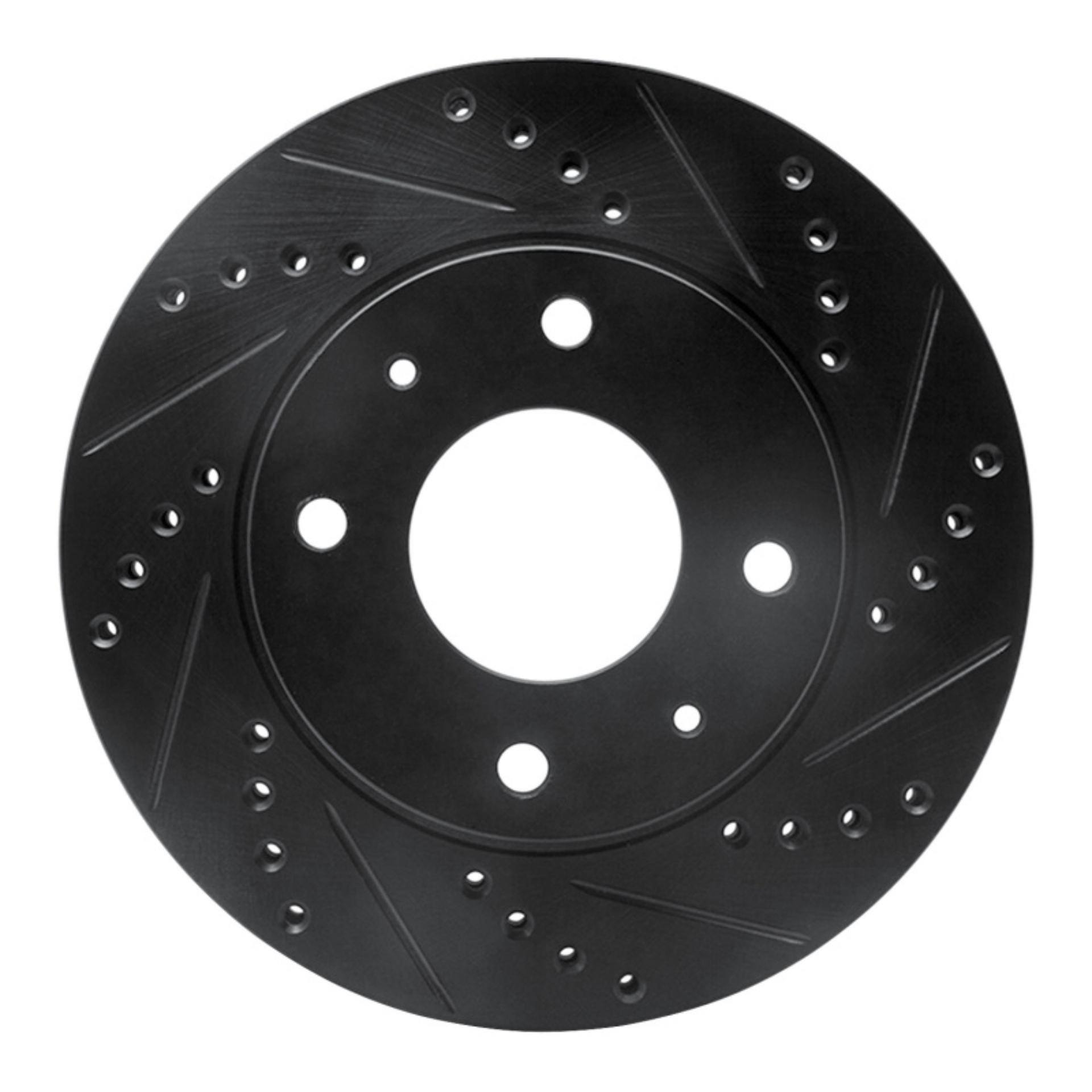 Picture of R1 01-03 Hyundai Sonata Front Right Drilled & Slotted Black Brake Rotor