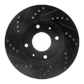 Picture of R1 01-03 Hyundai Sonata Front Right Drilled & Slotted Black Brake Rotor