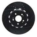 Picture of R1 21-26 Genesis GV70 Front Right Drilled & Slotted Black Brake Rotor