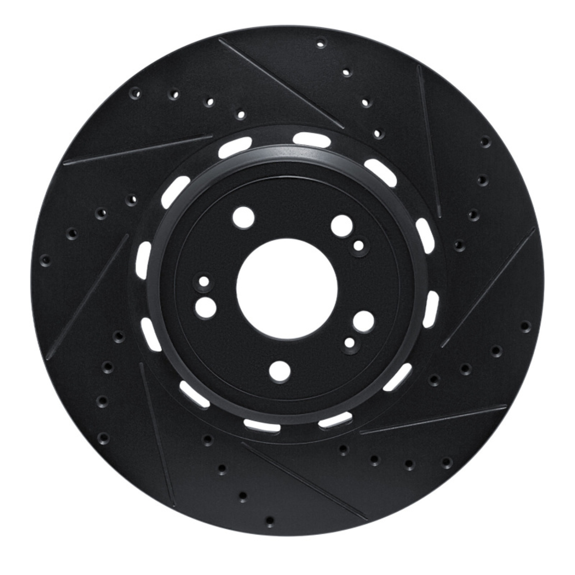 Picture of R1 21-26 Genesis GV70 Front Right Drilled & Slotted Black Brake Rotor