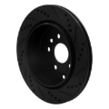 Picture of R1 08-12 Land Rover LR2 Rear Left Drilled & Slotted Black Brake Rotor