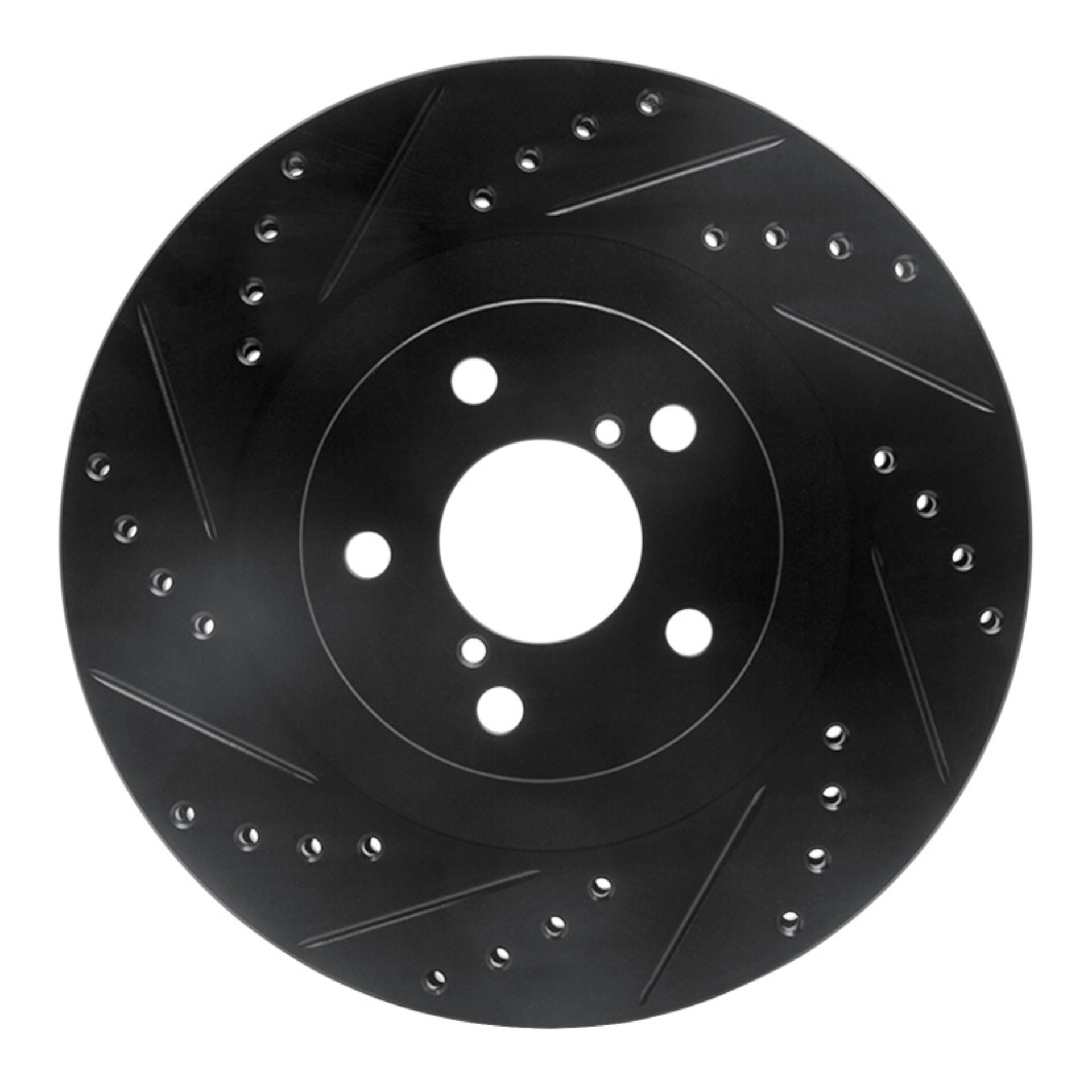 Picture of R1 01-08 Saab 9-2X Front Left Drilled & Slotted Black Brake Rotor