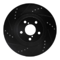 Picture of R1 04-25 Scion FR-S Front Left Drilled & Slotted Black Brake Rotor