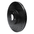 Picture of R1 01-08 Saab 9-2X Front Left Drilled & Slotted Black Brake Rotor