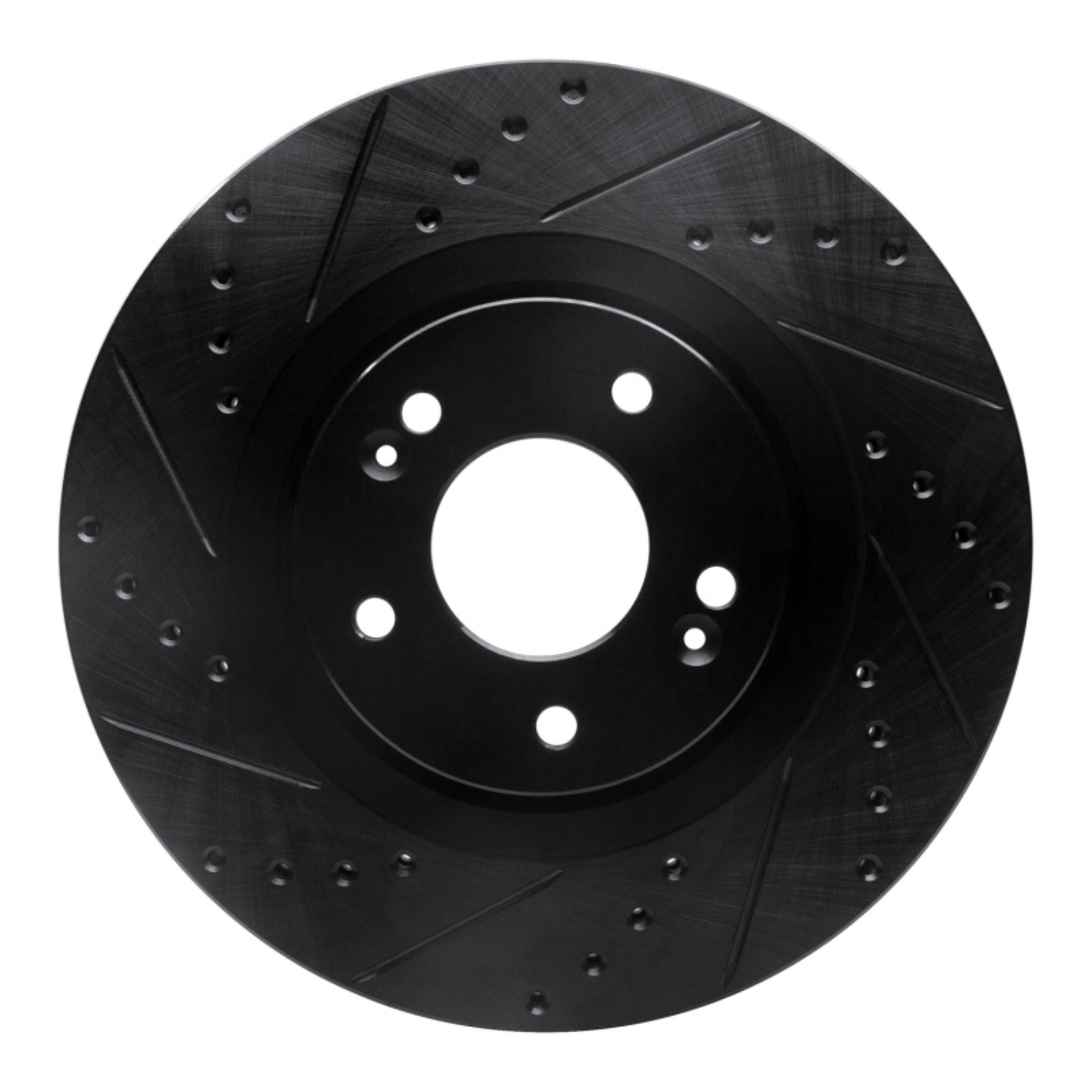 Picture of R1 15-20 Kia Sorento Front Left Drilled & Slotted Black Brake Rotor