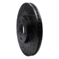 Picture of R1 15-20 Kia Sorento Front Left Drilled & Slotted Black Brake Rotor