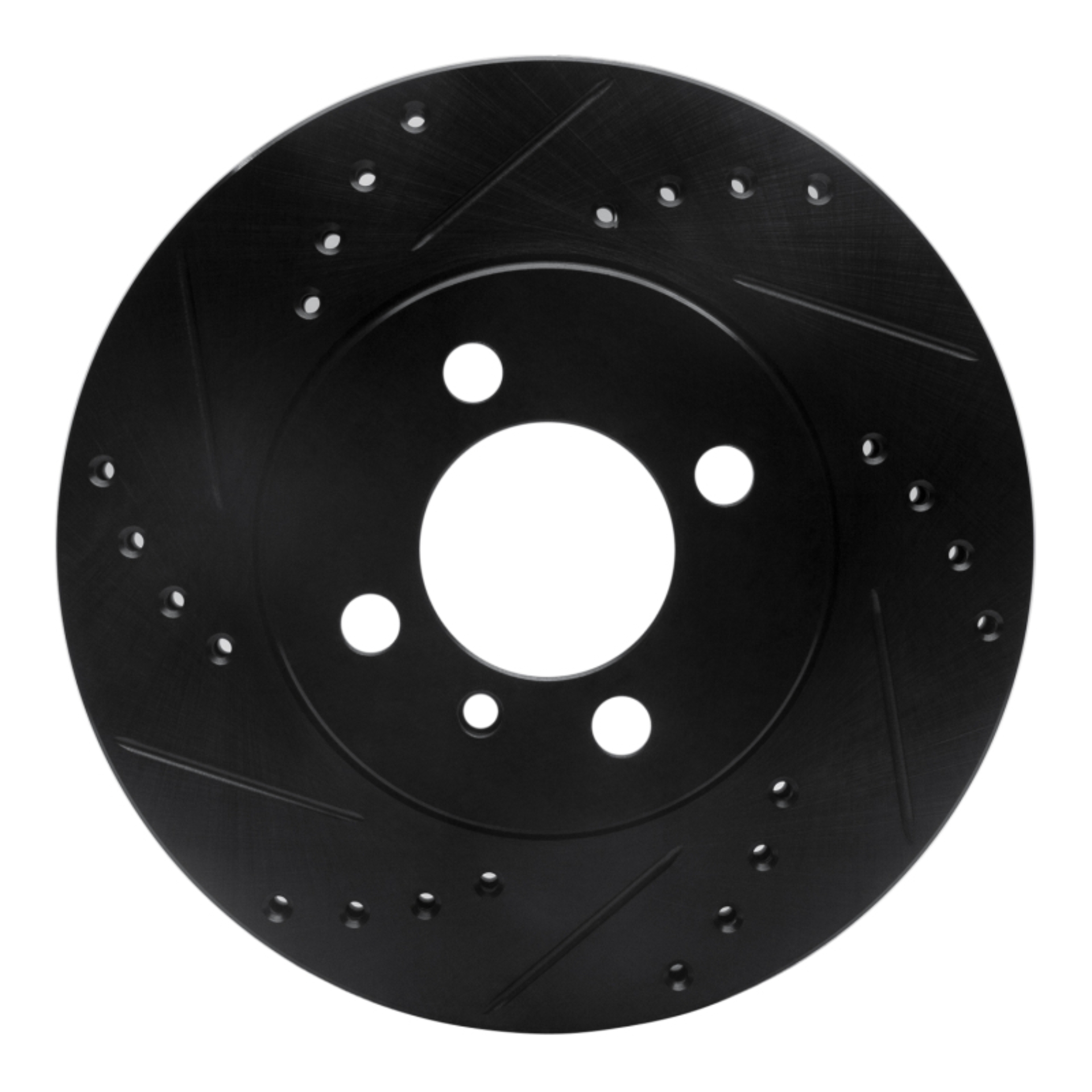 Picture of R1 84-91 BMW 325I (USA/Canada) Front Left Drilled & Slotted Black Brake Rotor