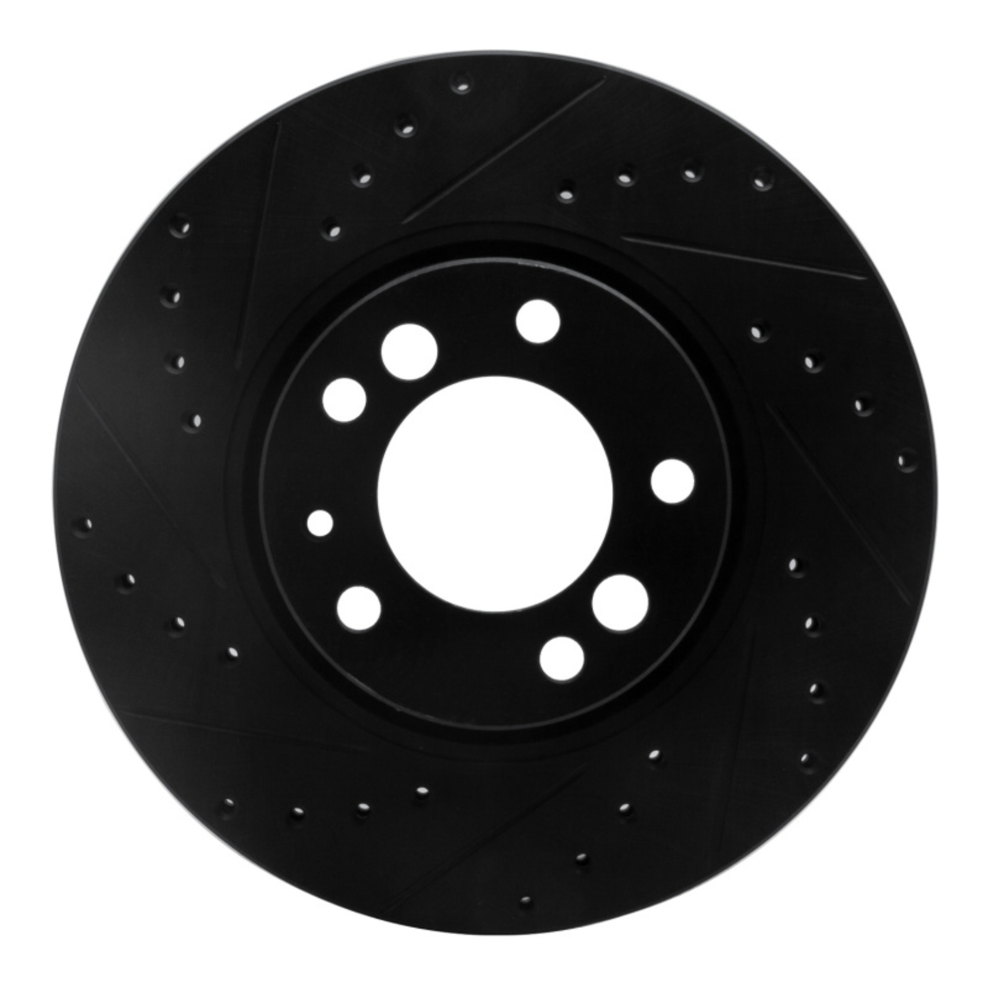 Picture of R1 91-93 BMW M5 Front Left Drilled & Slotted Black Brake Rotor
