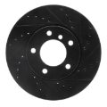 Picture of R1 06-13 BMW 325I (USA/Canada) Front Right Drilled & Slotted Black Brake Rotor