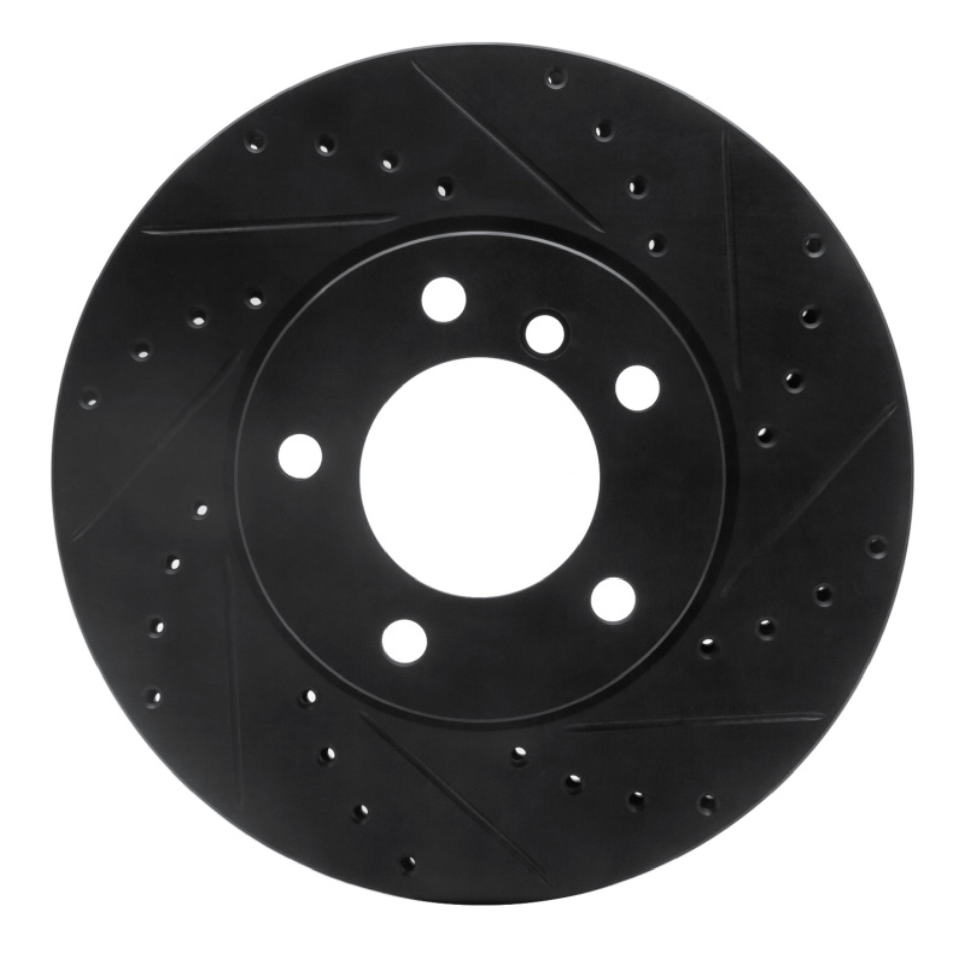 Picture of R1 06-13 BMW 325I (USA/Canada) Front Right Drilled & Slotted Black Brake Rotor