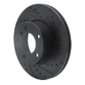 Picture of R1 06-13 BMW 325I (USA/Canada) Front Right Drilled & Slotted Black Brake Rotor