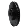 Picture of R1 10-18 BMW 535I GT Right Front Drilled & Slotted Black Brake Rotor