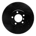 Picture of R1 12-21 BMW 228I Front Left Drilled & Slotted Black Brake Rotor