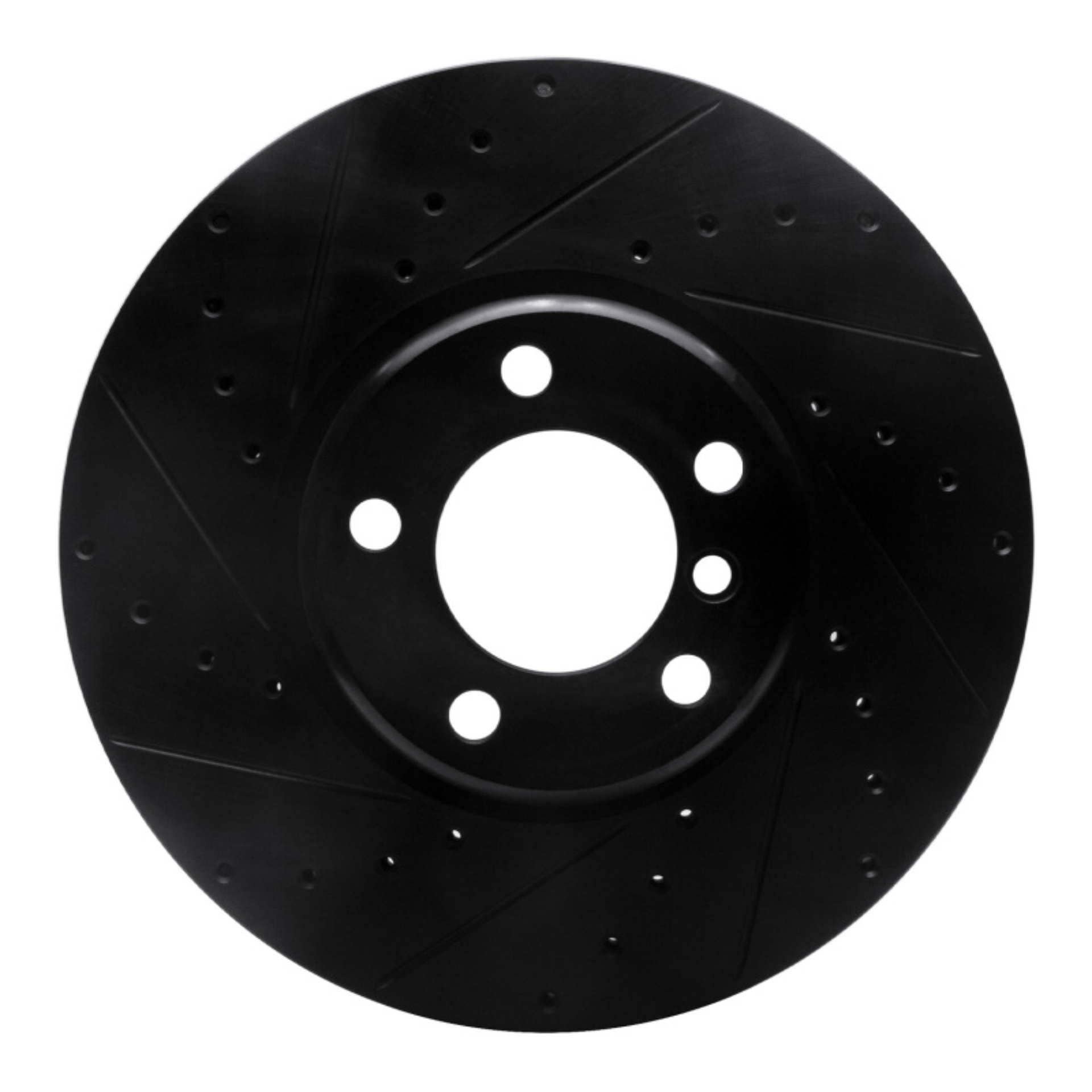 Picture of R1 12-21 BMW 228I Front Left Drilled & Slotted Black Brake Rotor