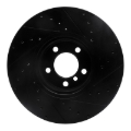 Picture of R1 12-21 BMW 228I Front Left Drilled & Slotted Black Brake Rotor