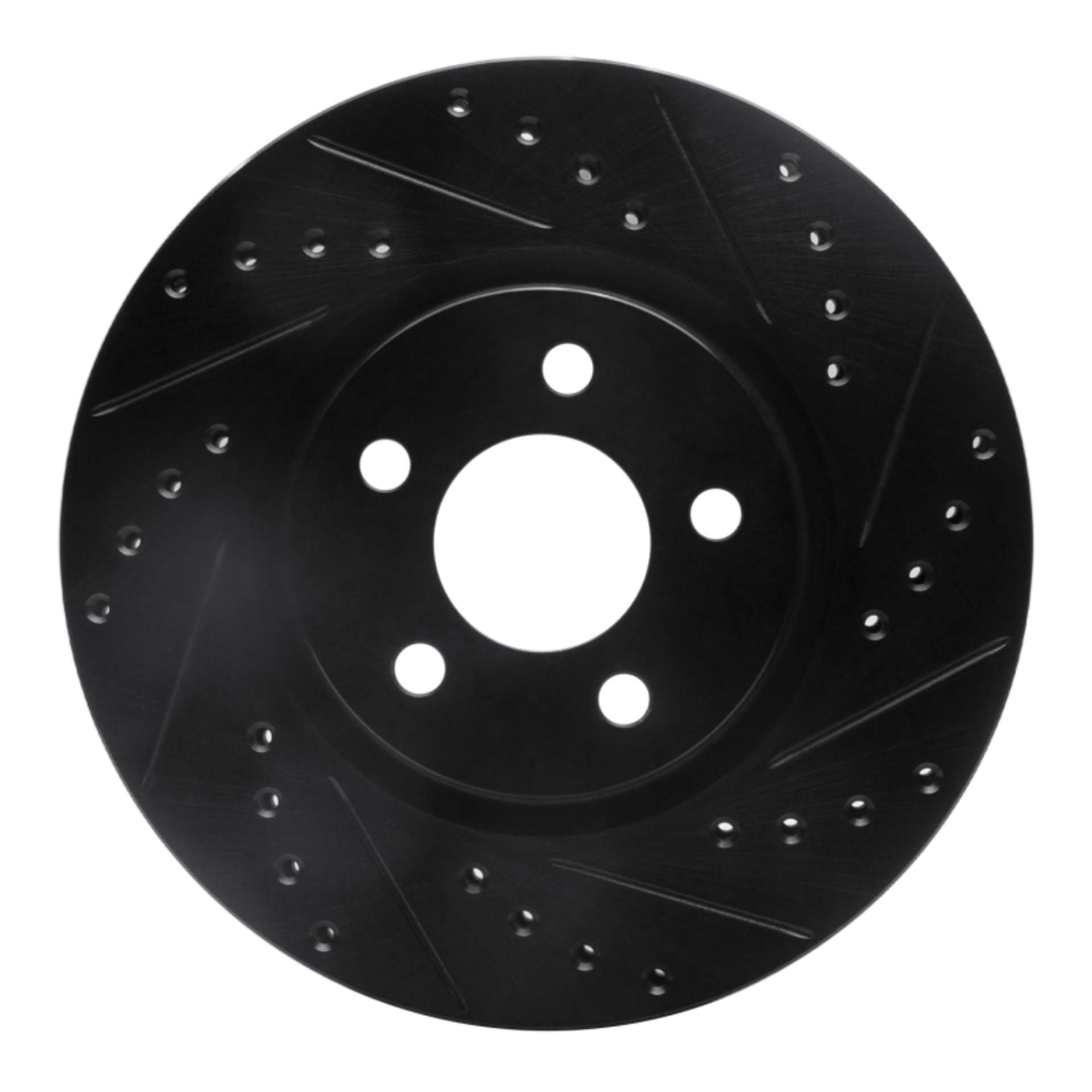 Picture of R1 03-09 Chrysler PT Cruiser Front Right Drilled & Slotted Black Brake Rotor