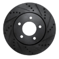 Picture of R1 04-08 Chrysler Pacifica Front Right Drilled & Slotted Black Brake Rotor