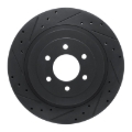 Picture of R1 92-02 Dodge Viper Rear Left Drilled & Slotted Black Brake Rotor