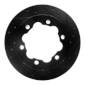 Picture of R1 02-06 Dodge Sprinter 3500 Rear Right Drilled & Slotted Black Brake Rotor