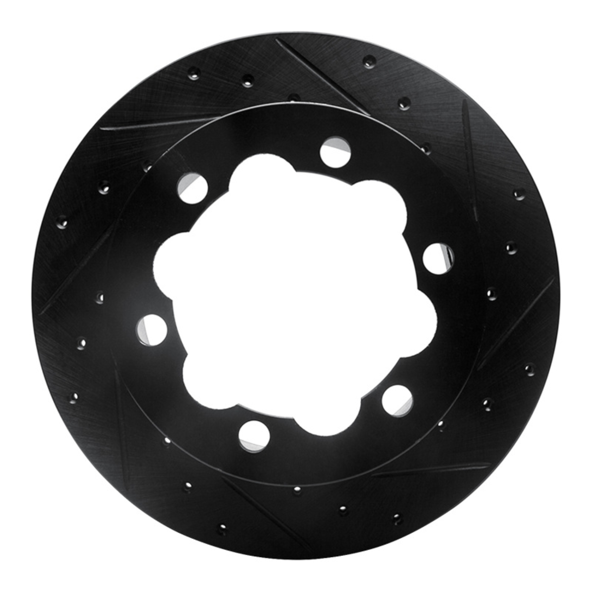 Picture of R1 02-06 Dodge Sprinter 3500 Rear Right Drilled & Slotted Black Brake Rotor