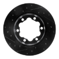 Picture of R1 02-06 Dodge Sprinter 3500 Rear Right Drilled & Slotted Black Brake Rotor