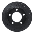 Picture of R1 74-80 International SCOUT II Front Left Drilled & Slotted Black Brake Rotor