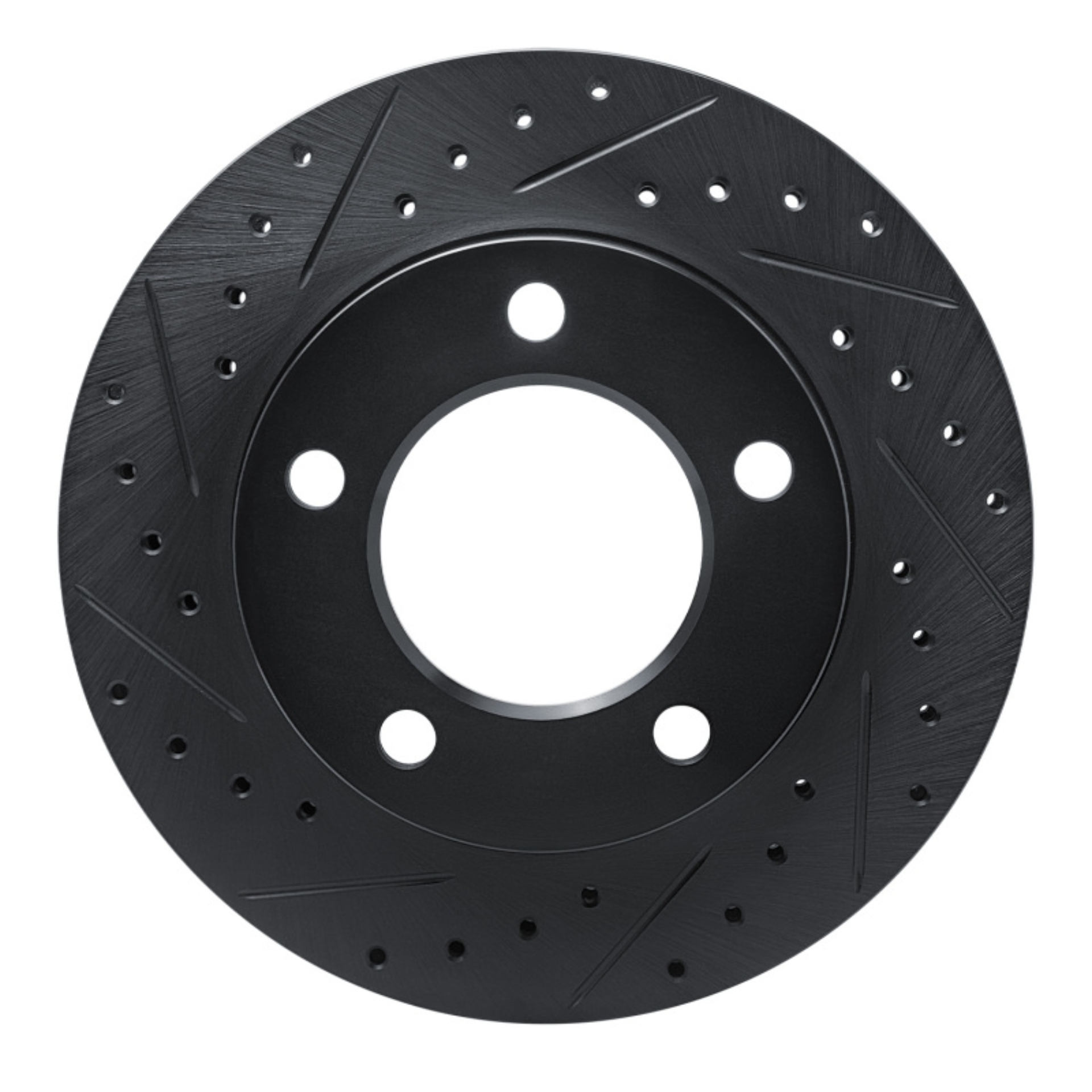 Picture of R1 74-80 International SCOUT II Front Left Drilled & Slotted Black Brake Rotor