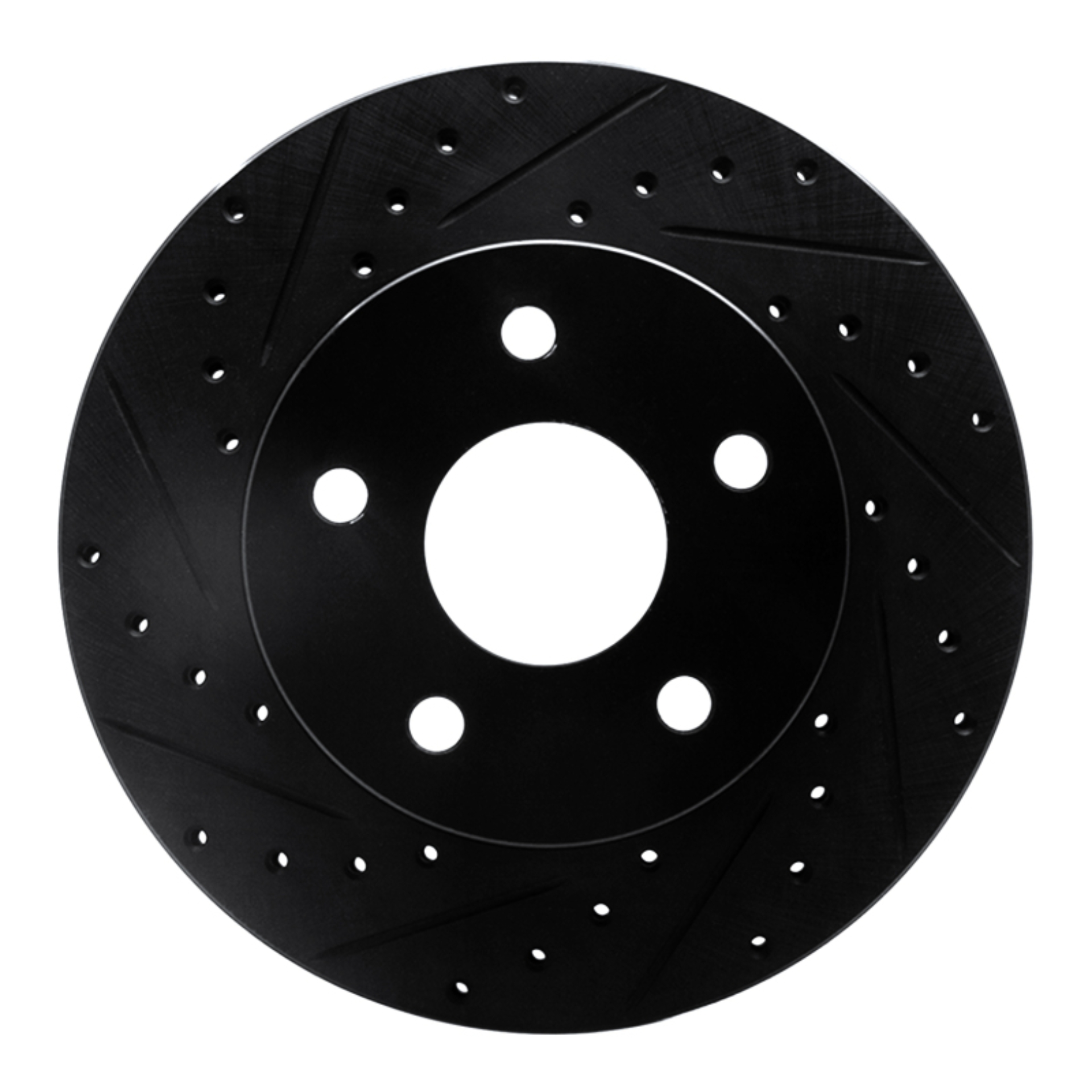 Picture of R1 99-04 Jeep Grand Cherokee Front Left Drilled & Slotted Black Brake Rotor