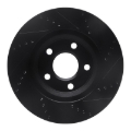 Picture of R1 97-05 Buick Park Avenue Front Left Drilled & Slotted Black Brake Rotor