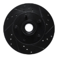 Picture of R1 78-78 Buick Century Front Right Drilled & Slotted Black Brake Rotor
