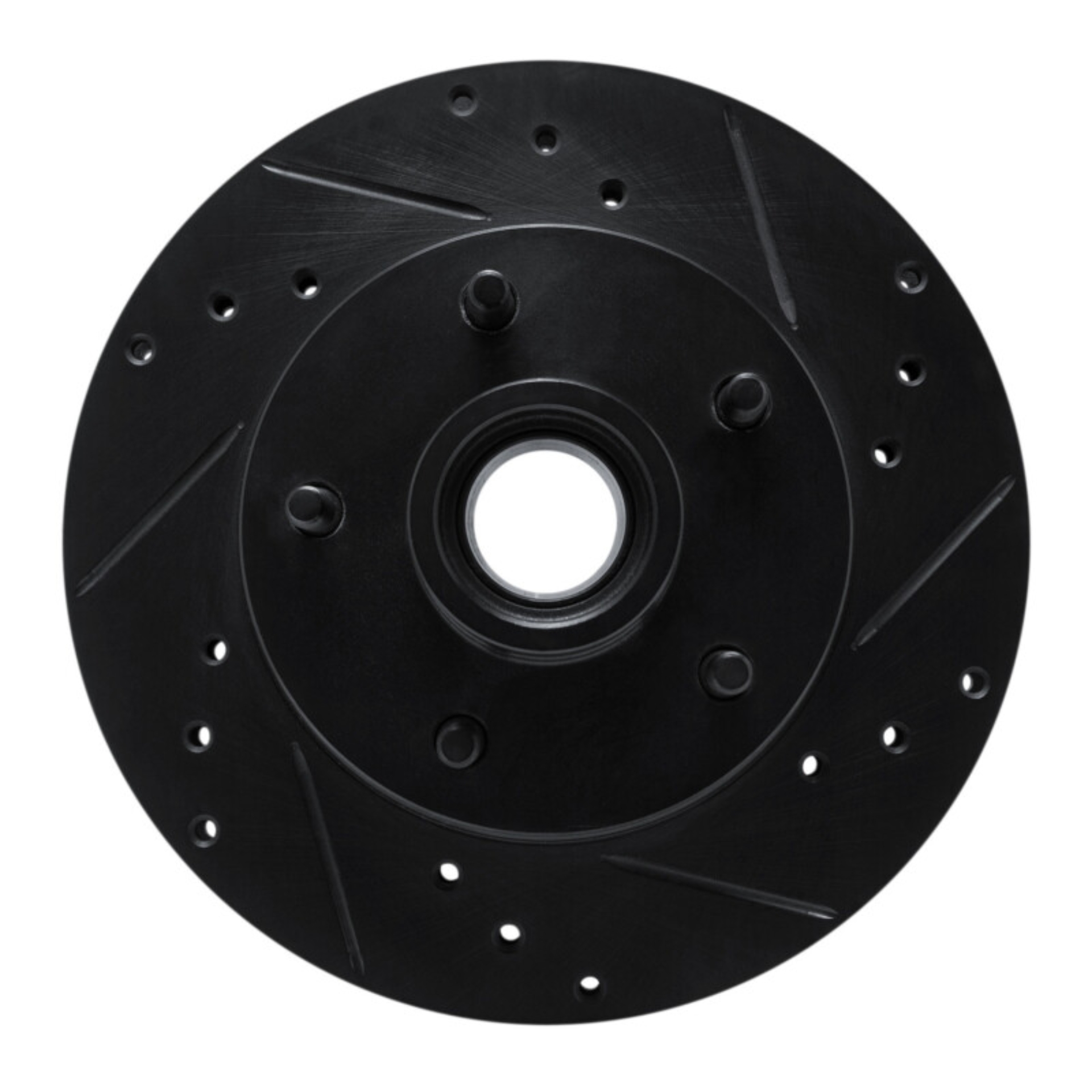 Picture of R1 78-78 Buick Century Front Right Drilled & Slotted Black Brake Rotor