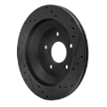 Picture of R1 88-94 Chevrolet Corvette Front Left Drilled & Slotted Black Brake Rotor