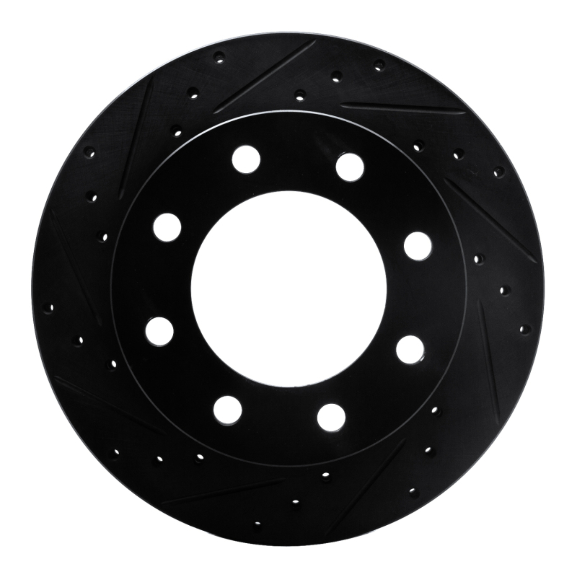 Picture of R1 99-20 Cadillac DeVille Front Left Drilled & Slotted Black Brake Rotor