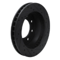 Picture of R1 99-20 Cadillac DeVille Front Left Drilled & Slotted Black Brake Rotor