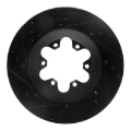 Picture of R1 09-12 Chevrolet Colorado Front Left Drilled & Slotted Black Brake Rotor