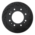 Picture of R1 11-25 Chevrolet Silverado 3500 HD Front Right Drilled & Slotted Black Brake Rotor