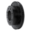 Picture of R1 11-25 Chevrolet Silverado 3500 HD Front Right Drilled & Slotted Black Brake Rotor