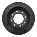 Picture of R1 11-25 Chevrolet Silverado 3500 HD Front Right Drilled & Slotted Black Brake Rotor